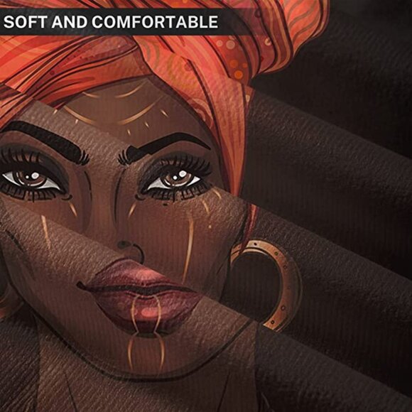 1 Throw Pillow Covers Decorative Cases African Pretty Girl of Black Woman - Picture 2 of 6